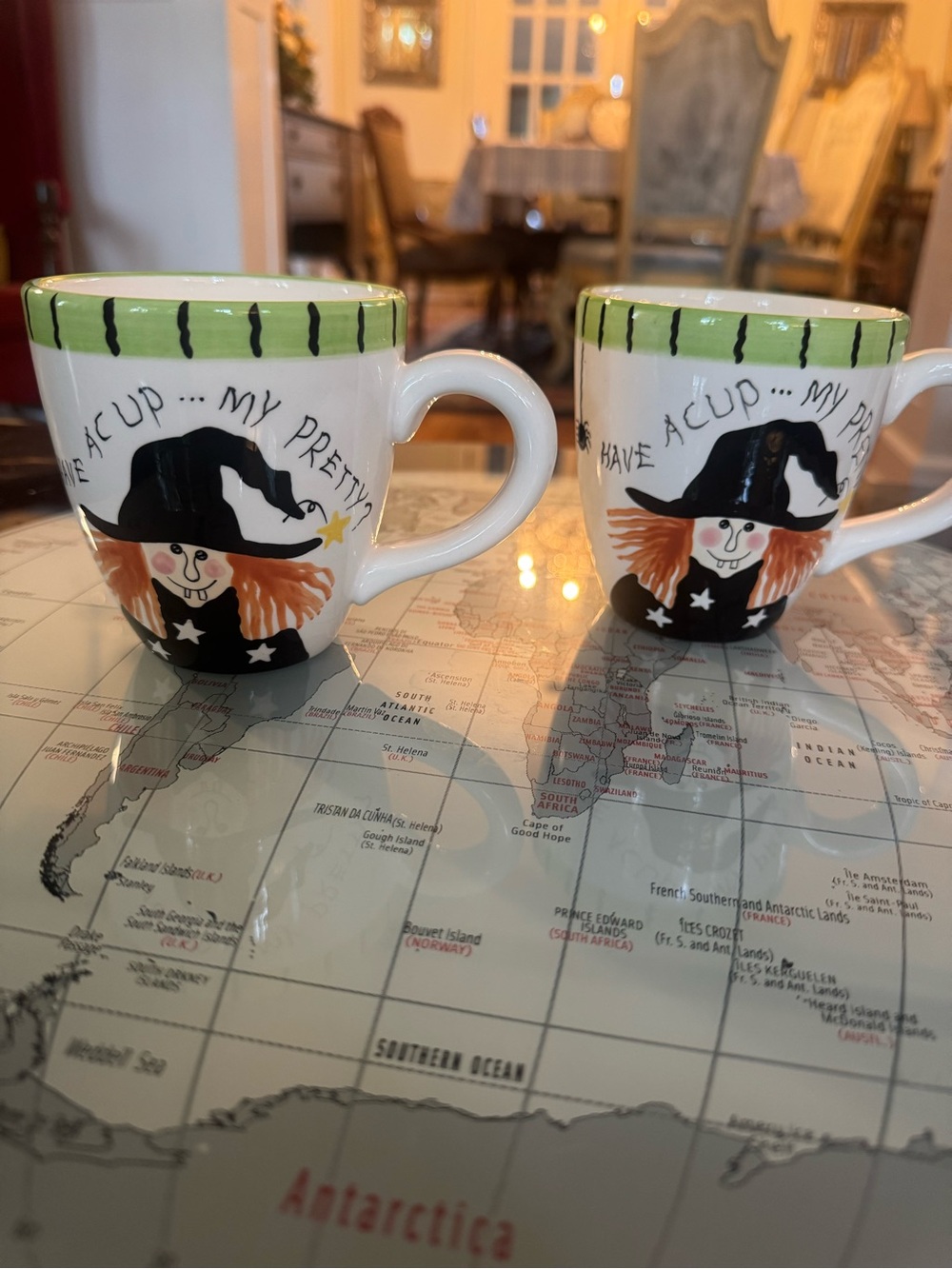 Vintage Sandi Gate Evans Tricks & Treats Witch Toad Mug